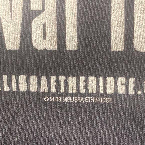 Womens Medium Anvil Melissa Etheridge T-shirt Revival Tour 2008 Tee Black - Picture 8 of 11